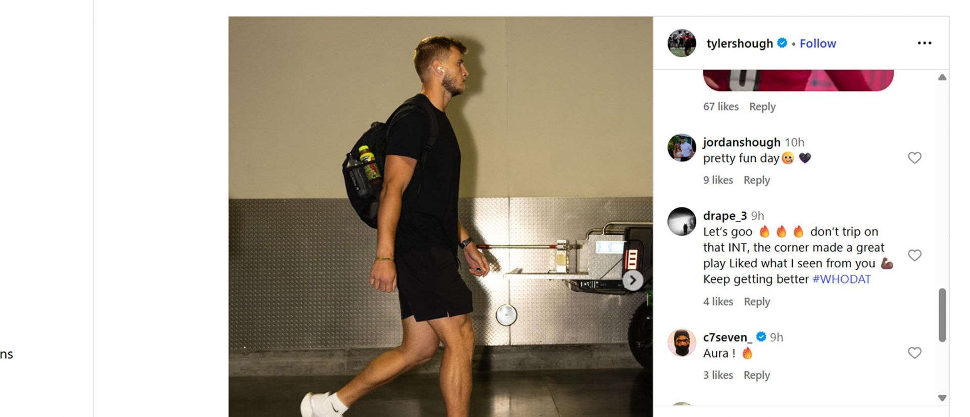 Tyler Shough&rsquo;s wife Jordan commented/@tylershough