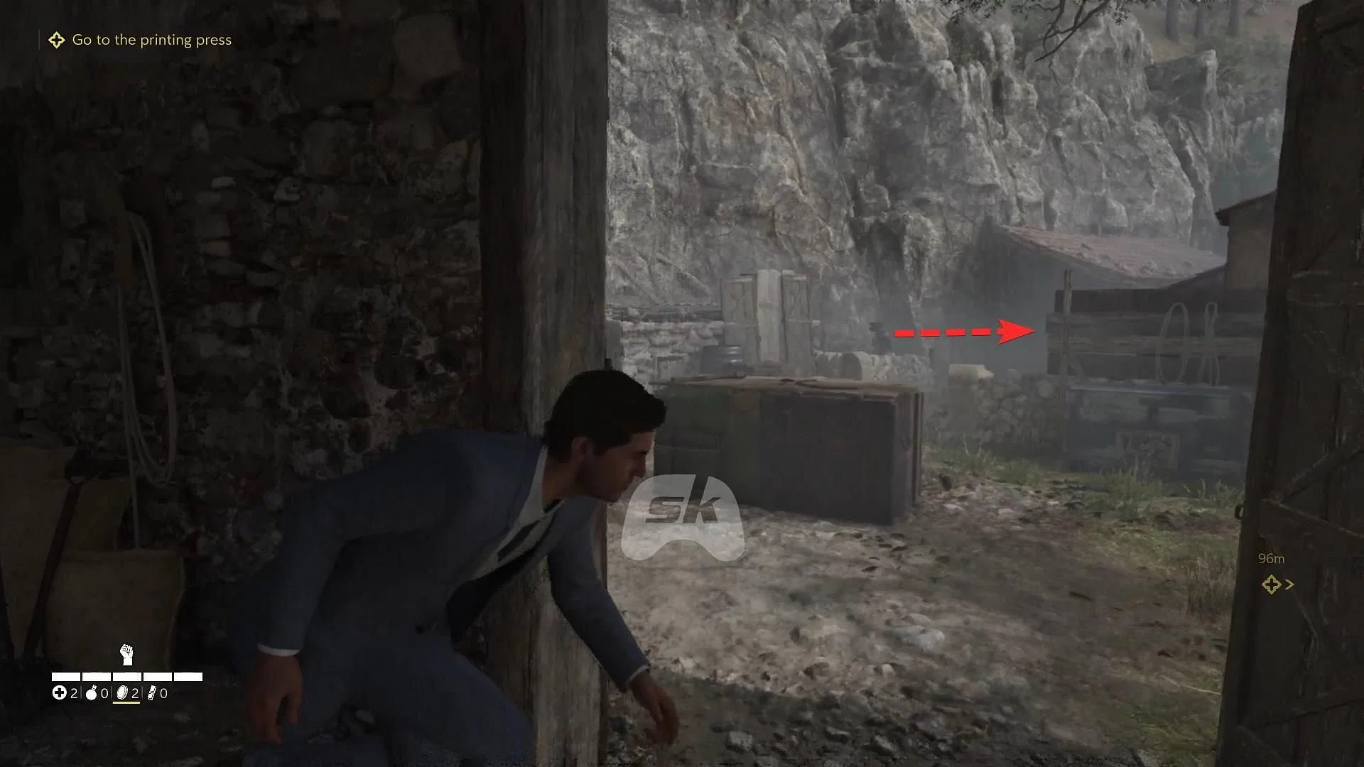 Wait until the guard in the back turns around (Image via Sportskeeda Gaming || 2K)