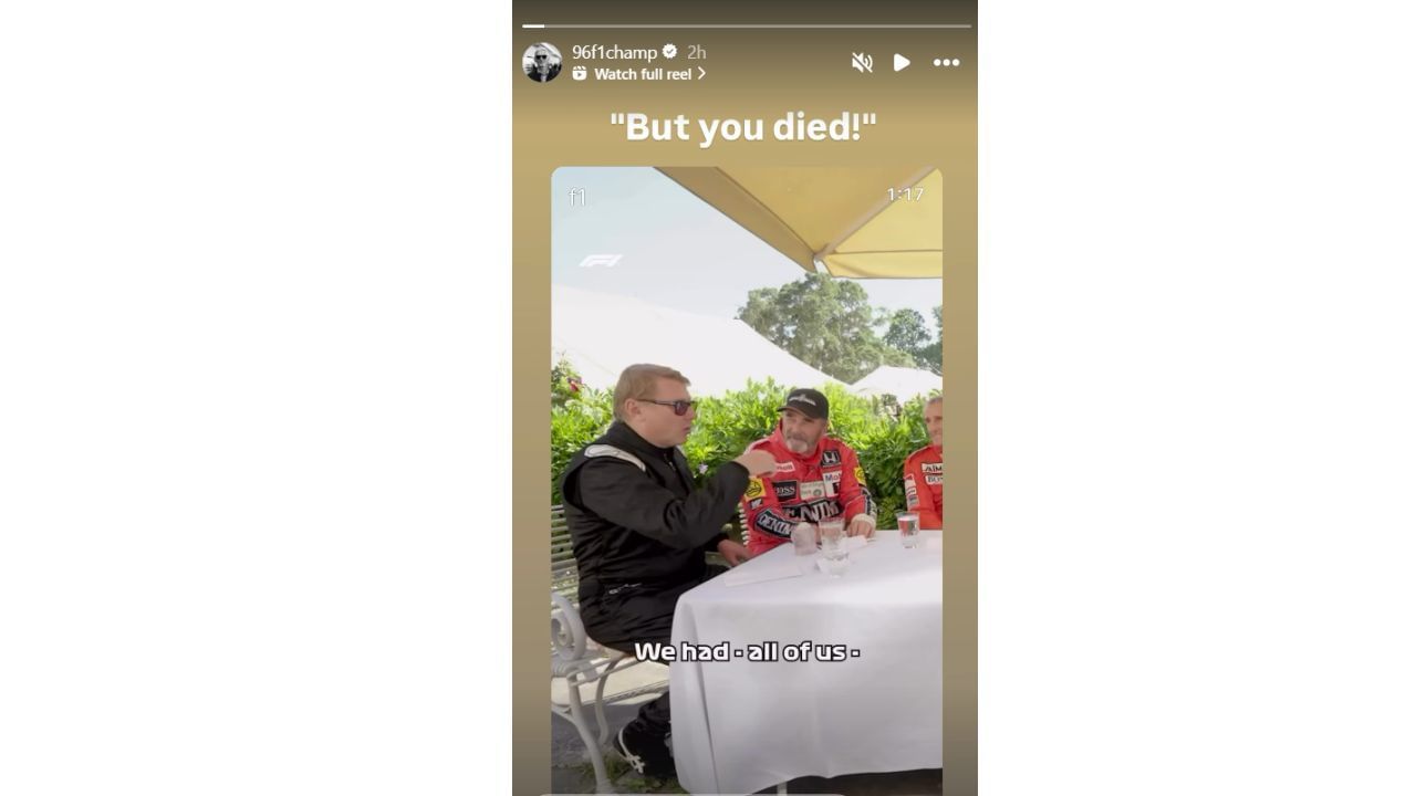 Snapshot of Damon Hill&#039;s comment on his story...Credits-Instagram