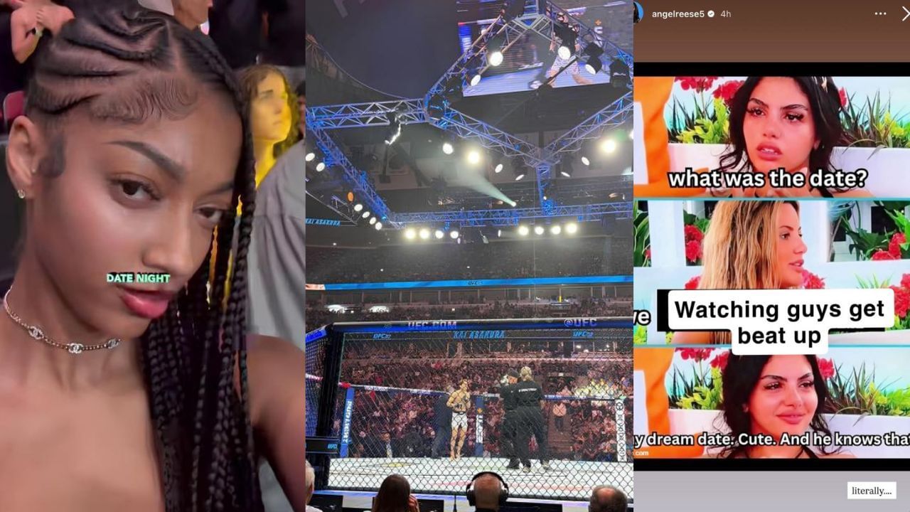 Reese shares pictures from her UFC outing. (Credits: @angelreese5/Instagram)