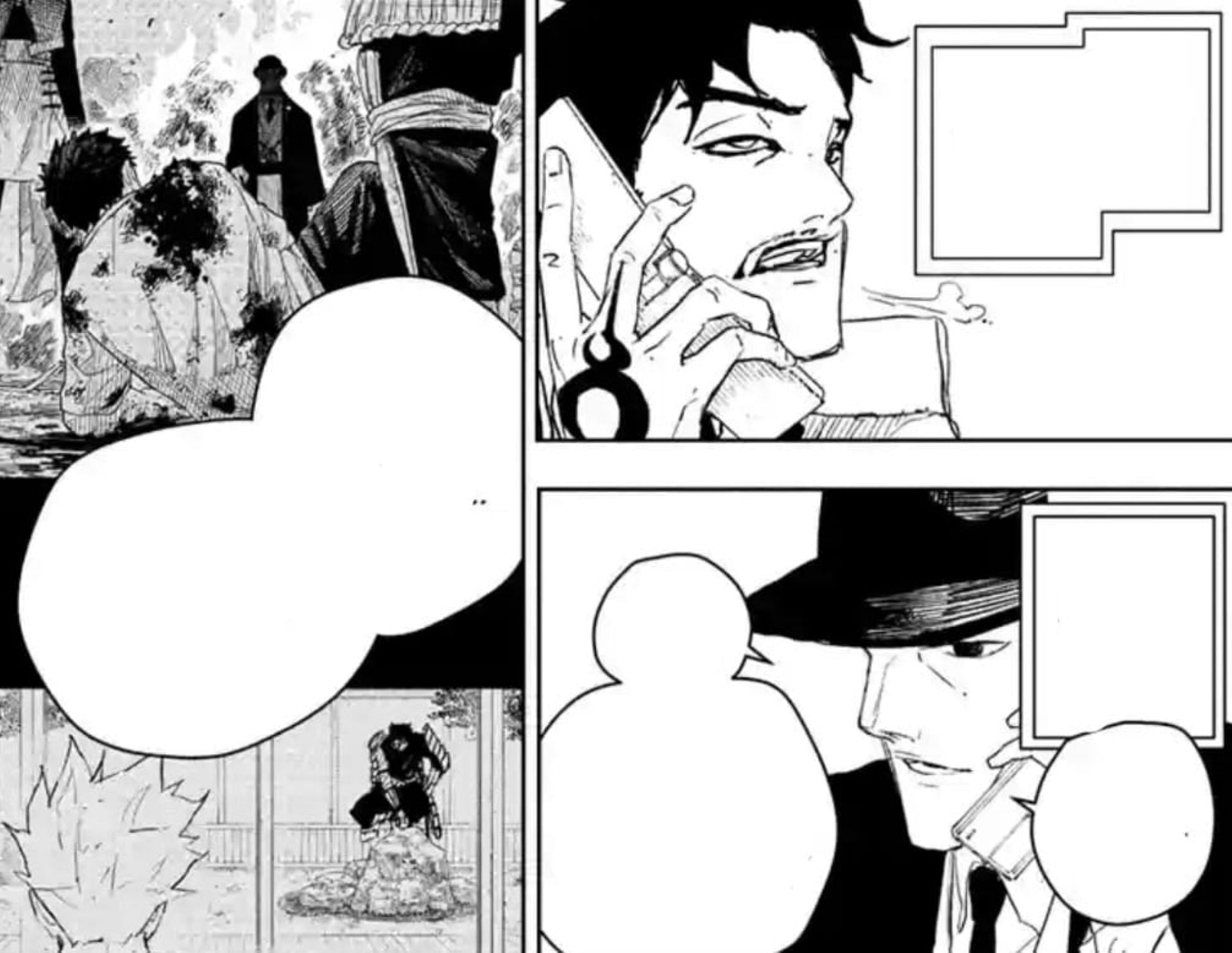 Hokuto and the other Hishaku sorcerer (Image via Shueisha)
