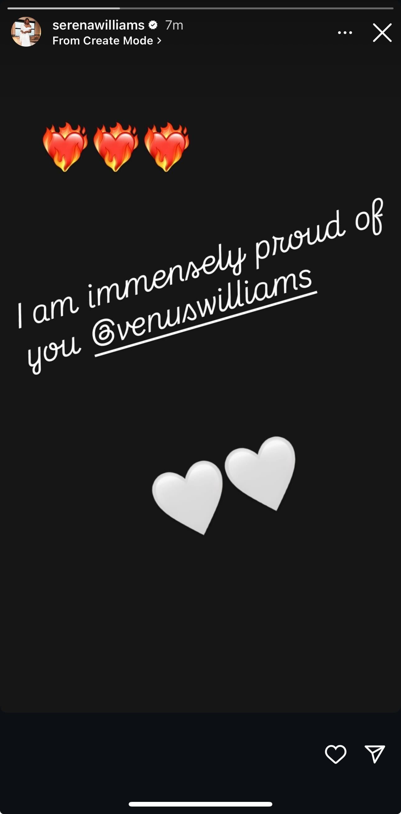 Screengrab from Serena Williams&#039; Instagram @serenawilliams