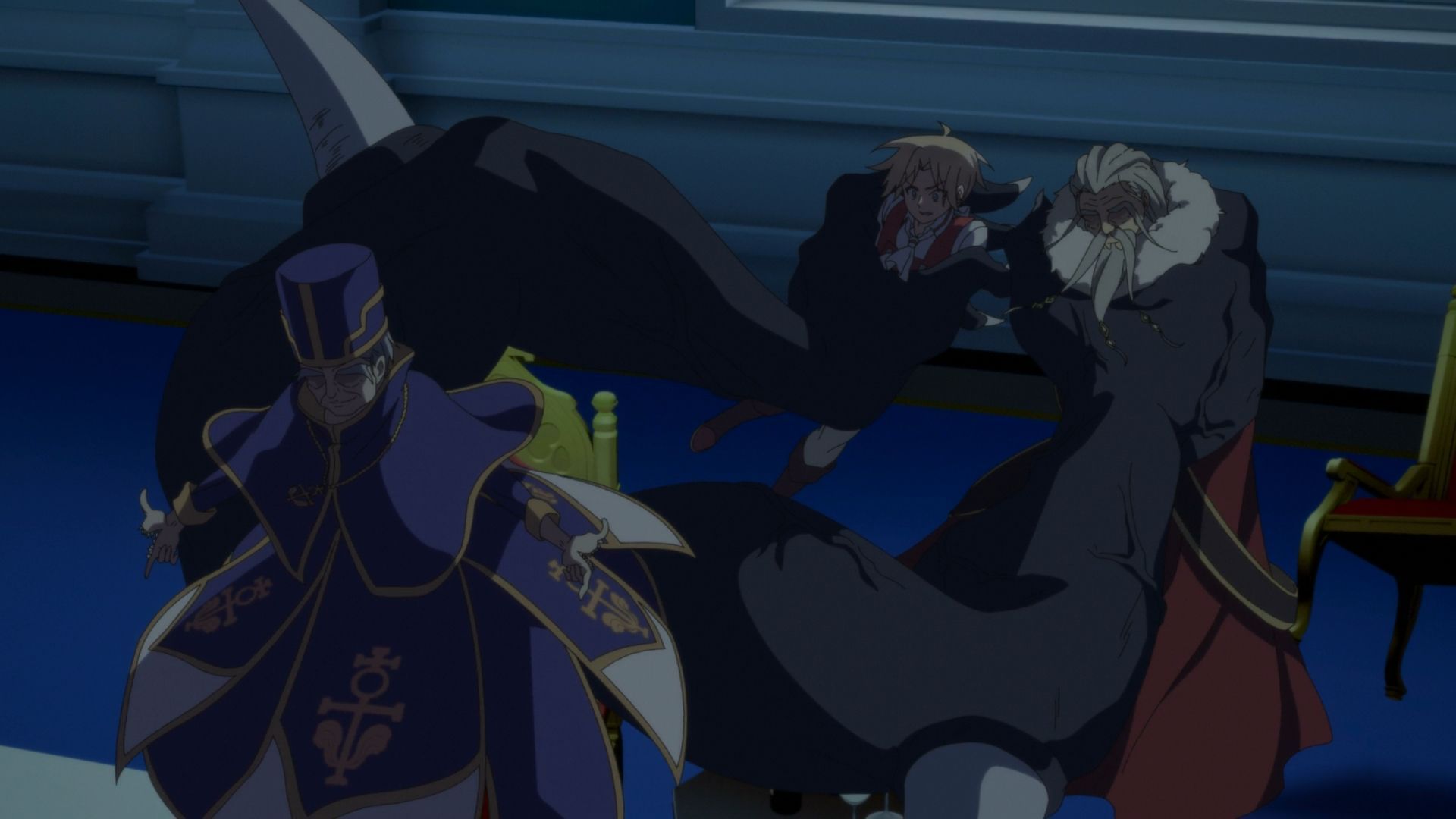 Guitane as he captures Albert and the King (Image via Tsumugi Akita Animation Lab)