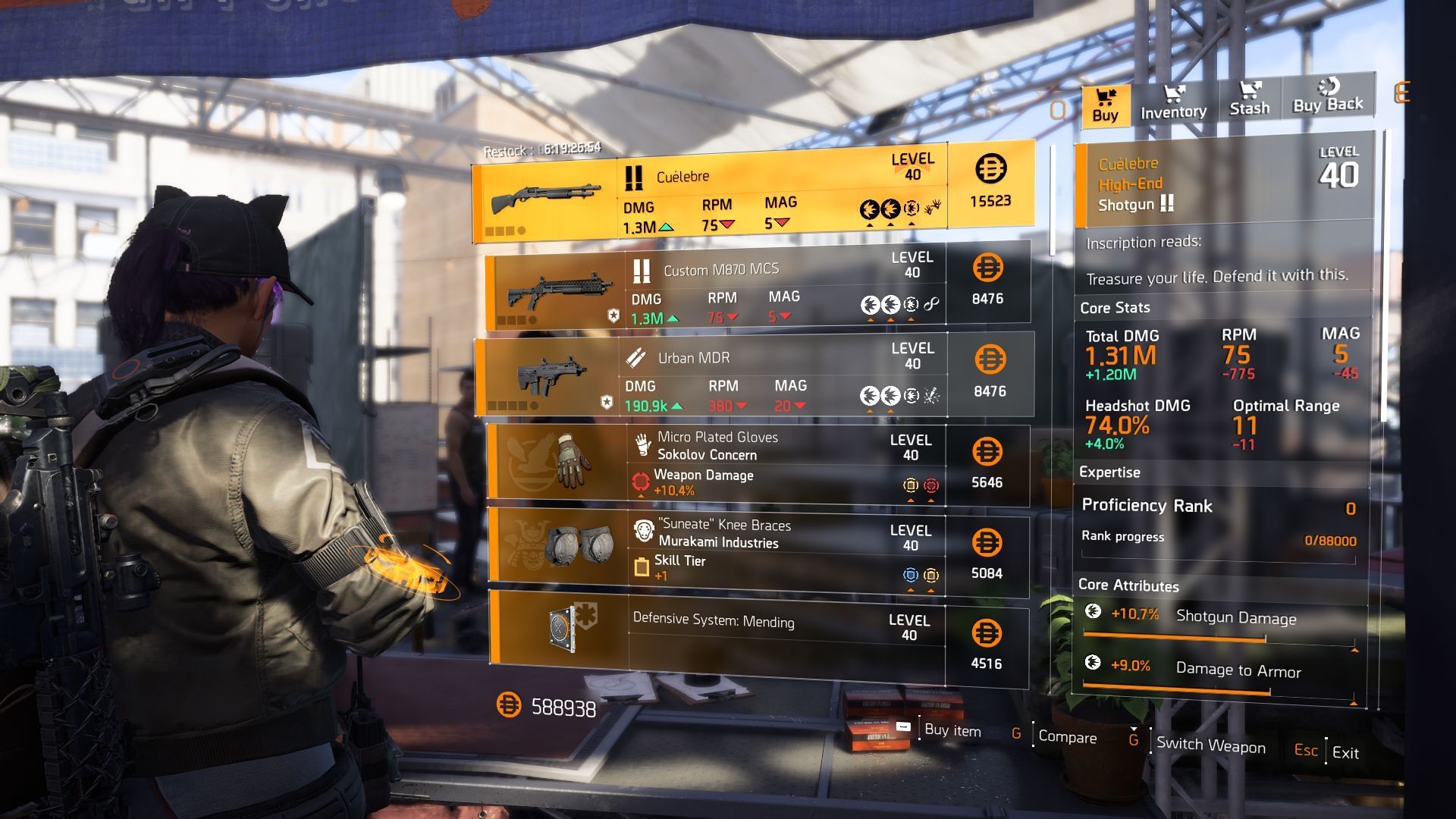 The Division 2 vendor found at the Theatre Settlement (Image via Sportskeeda Gaming || Ubisoft)
