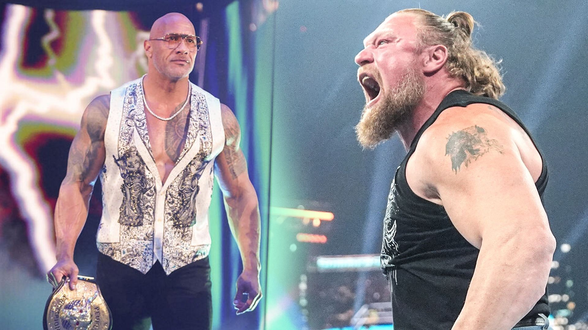 The Rock &amp; Brock Lesnar! (Credits: WWE.com)