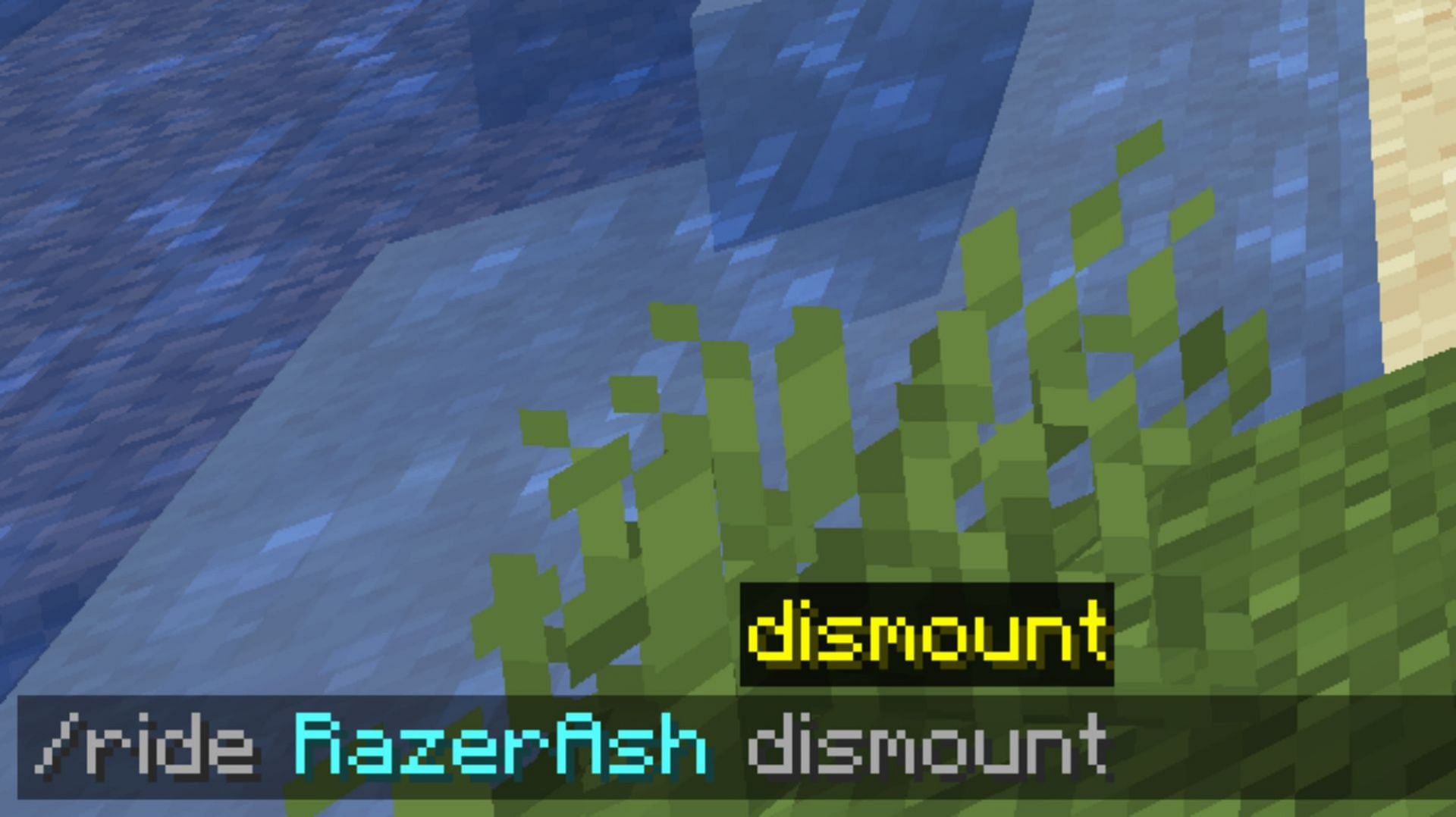 Dismount from mobs using the same command (Image via Sportskeeda Gaming || Mojang Studios)