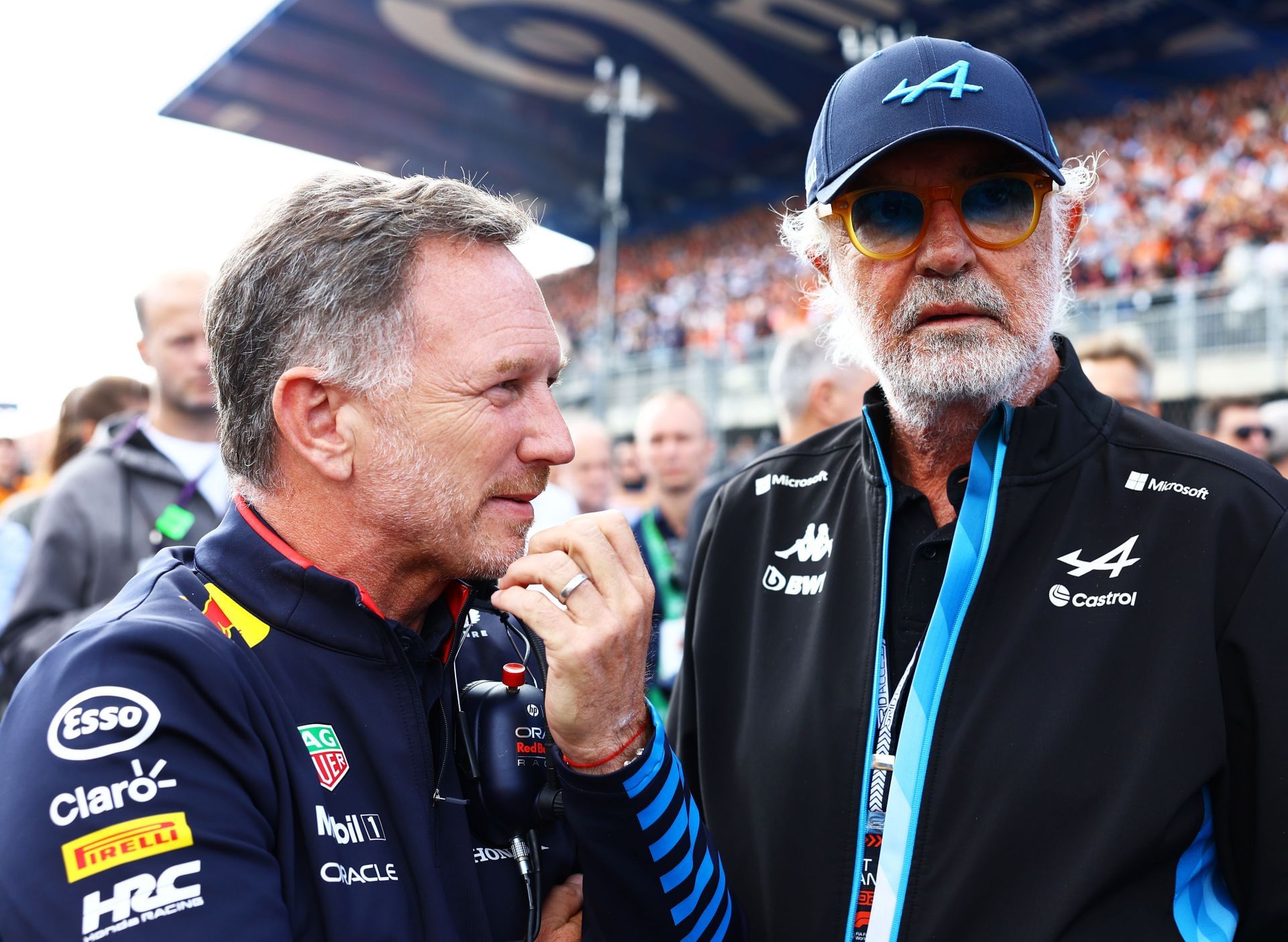 Christian Horner with Flavio Briatore at the F1 Dutch GP - Source: Getty
