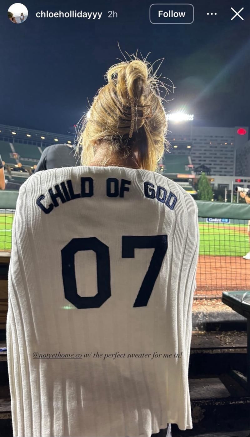 Holliday&#039;s wife ,Chloe, shared a picture of her at the Faith Night event on her social media platform. (via Instagram)