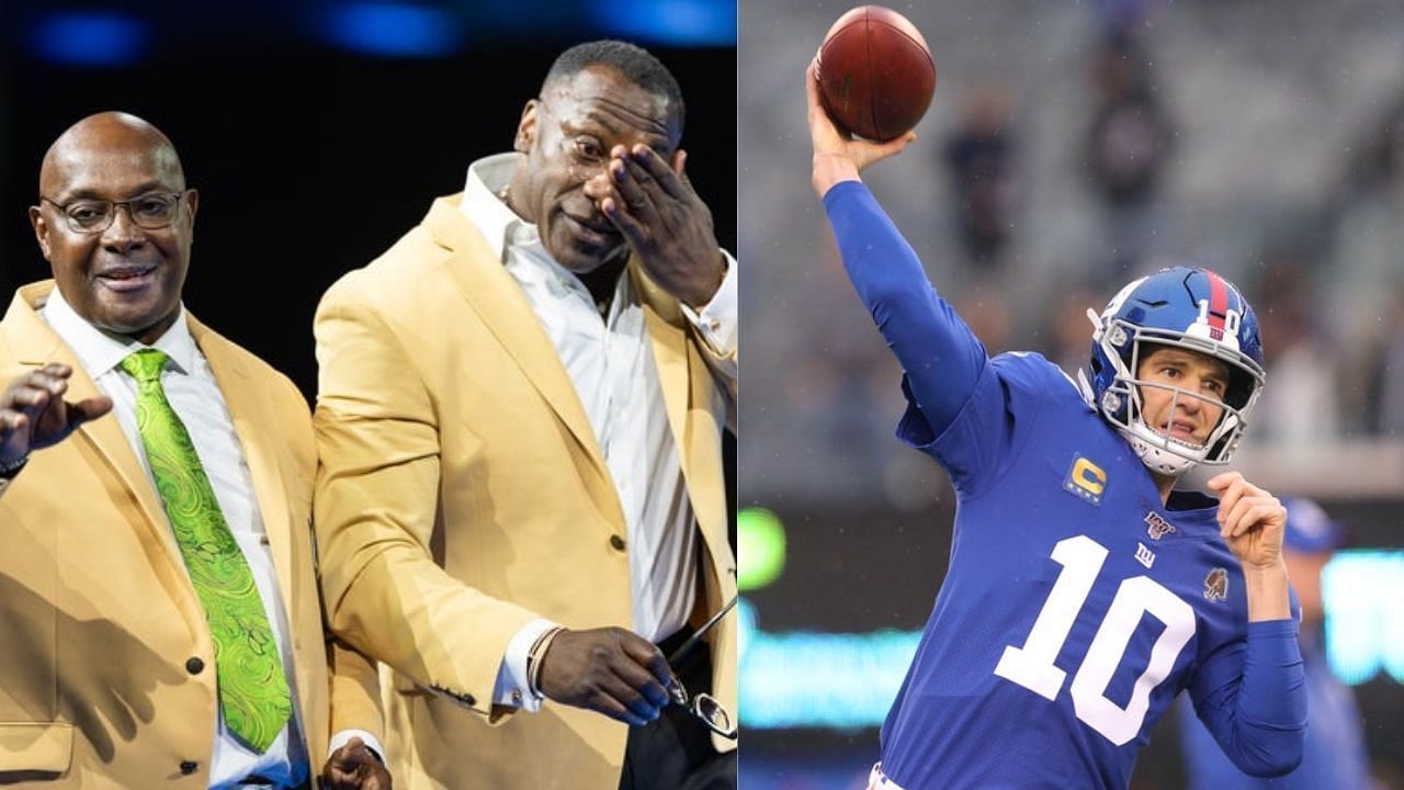 The Sharpe brothers (left) and Eli Manning (right) [Image source: Imagn]