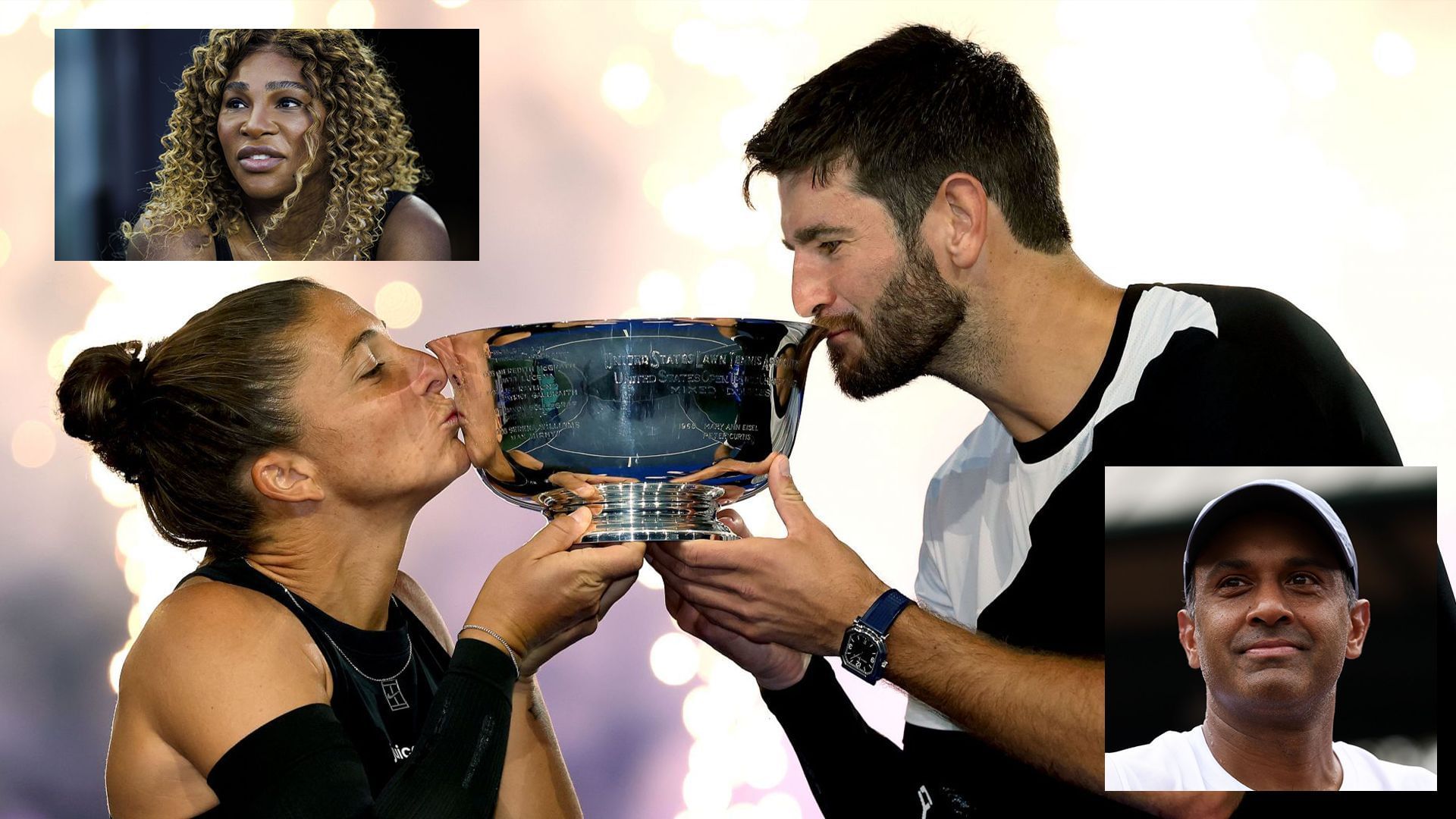 Serena Williams, Rajeev Ram, Sara Errani and Andrea Vavassori