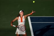 Elena Rybakina in action at the 2025 US Open (Source: Getty)