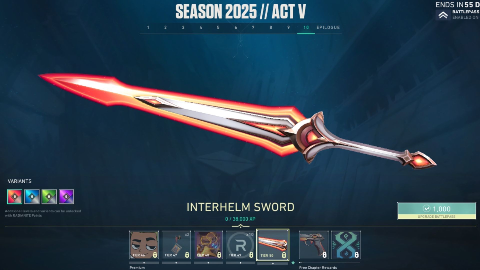 All Act 5 Battle Pass rewards in Valorant Season 25