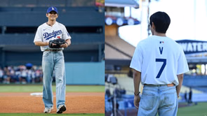 “This is so cute”: Fans in awe over BTS’ Taehyung’s calm fries-eating moment while managers scramble to protect him from a flying ball at Dodgers game