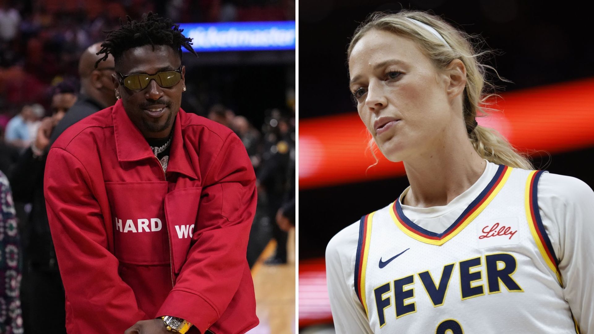 Antonio Brown and Sophie Cunningham (Credit: Getty and Imagn Images)