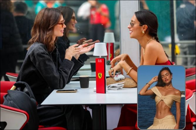 Carlos Sainz's girlfriend Rebecca Donaldson drops a 1-word reaction to Charles Leclerc's partner's post