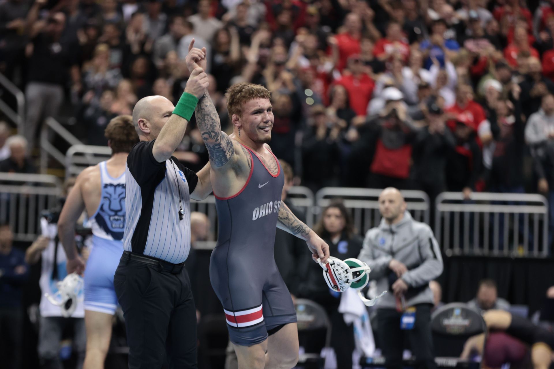 Rocco Welsh during the Division I Men&#039;s Wrestling Championship 2024 (Photo by Evert Nelson/NCAA Photos via Getty Images)