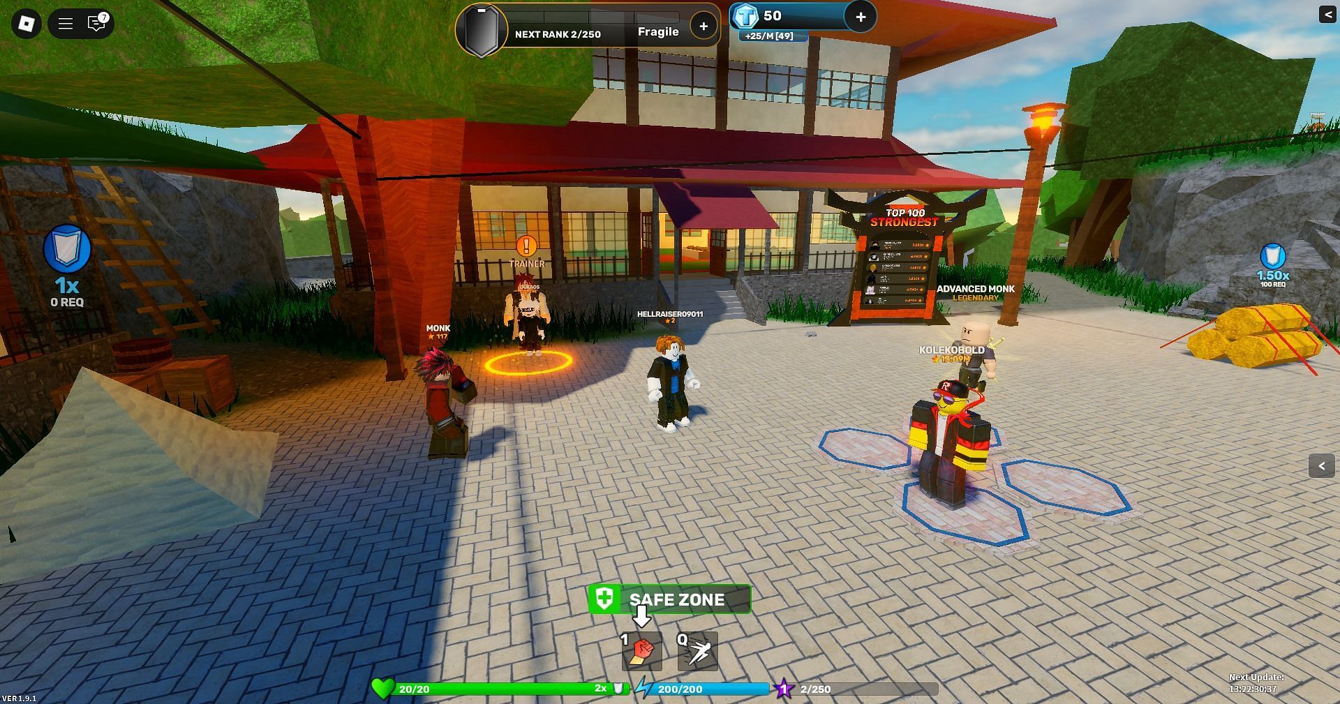 Claim free tokens in the game (Image via Roblox)