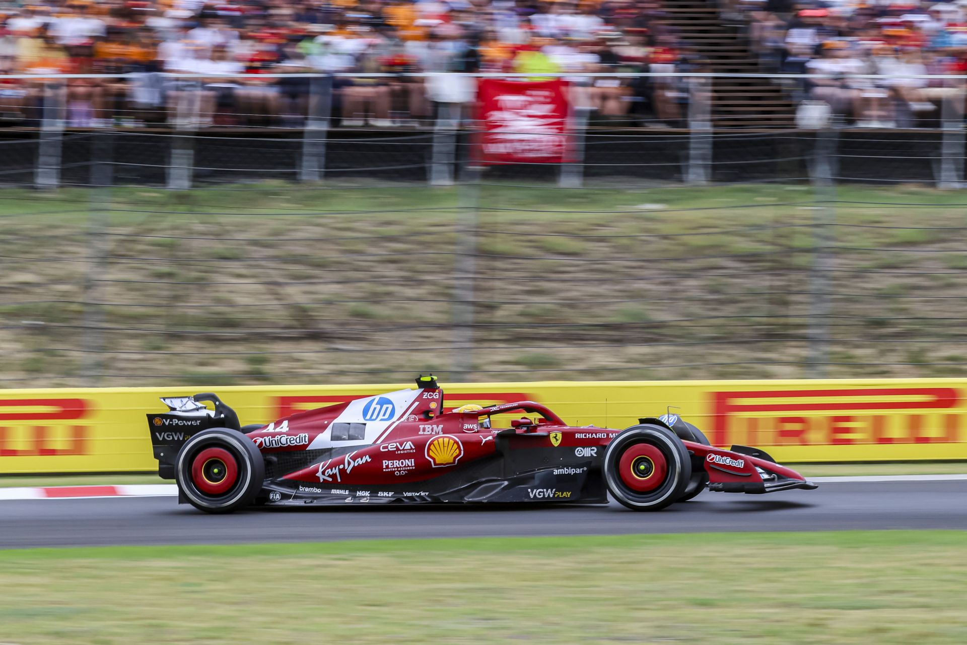 Lewis Hamilton during the 2025 Hungarian GP (Getty Images)