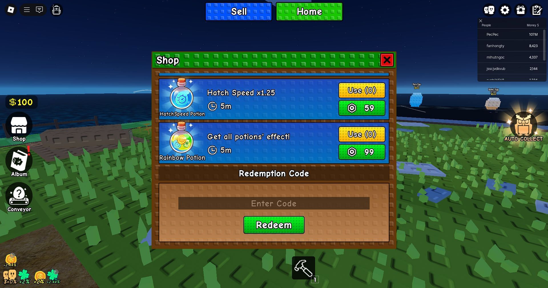 Redeem the code here (Image via Roblox)