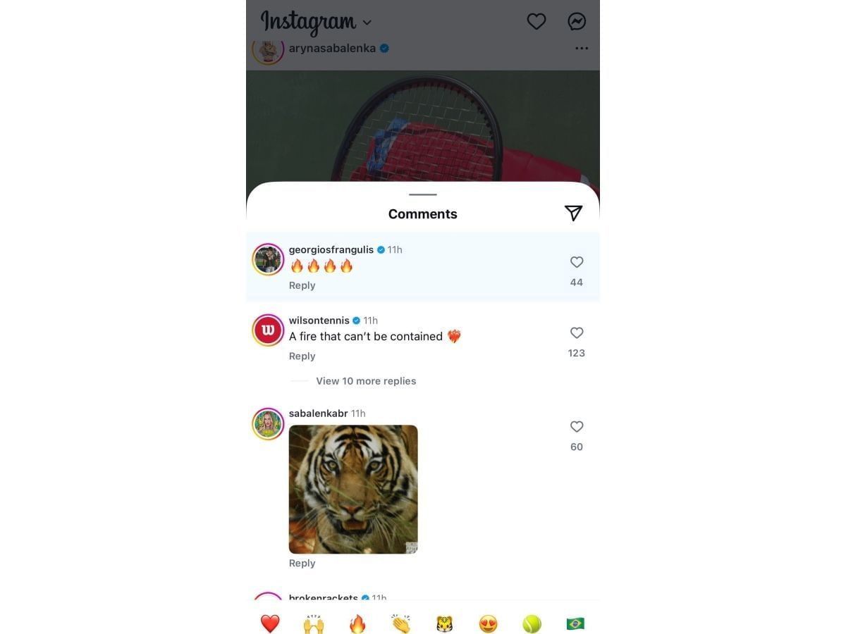 Frangulis&#039; comment on Instagram
