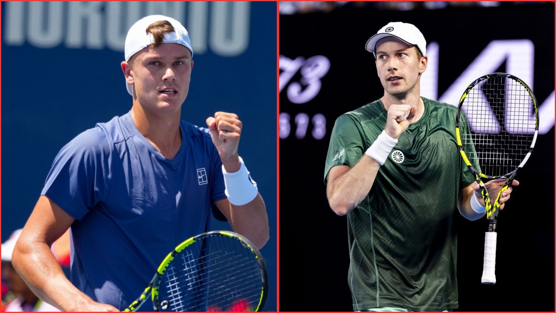Holger Rune (L) Botic van de Zandschulp (R) | Getty