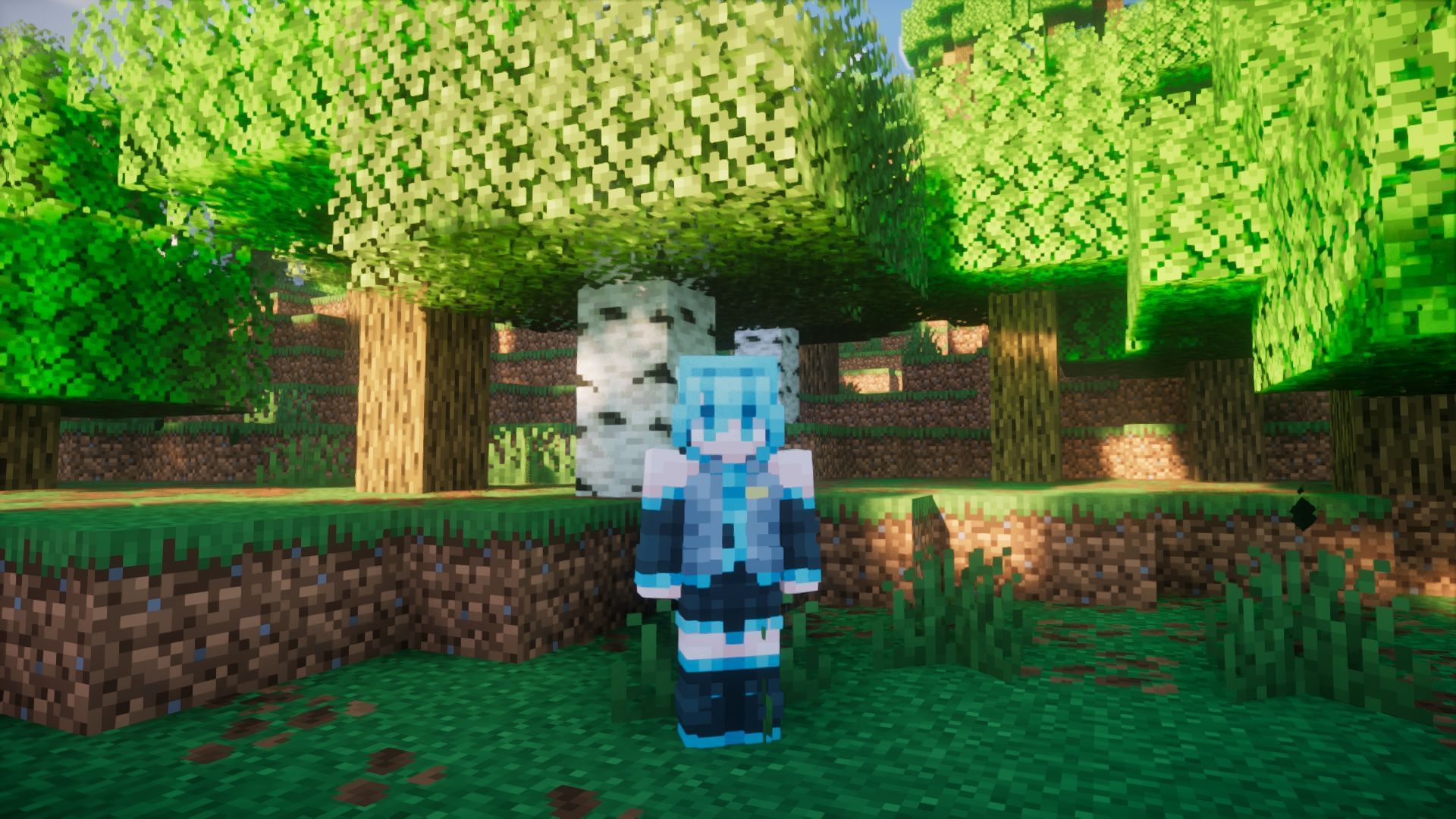 The OG Miku is one of the best Minecraft Hatsune Miku skins for fans who wish to stay true to the original character design of the Vocaloid star (Image via Sportskeeda Gaming || Mojang Studios)