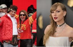 Patrick Mahomes’ mom Randi drops 4-word reaction as Taylor Swift unveils “The Life of a Showgirl” album on “New Heights” podcast