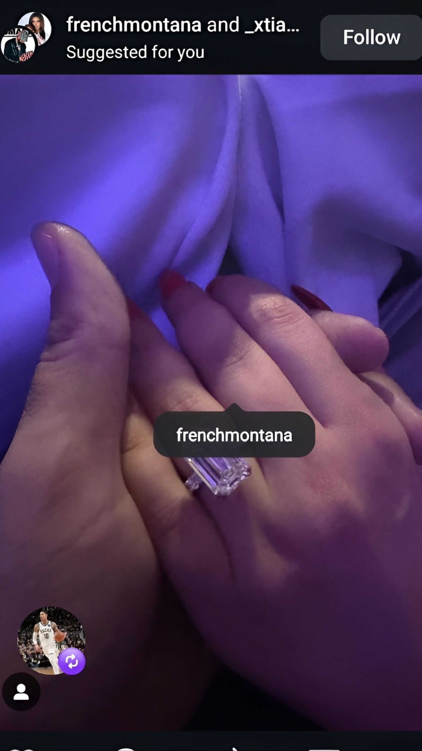 Kyle Kuzma reacted to the engagement