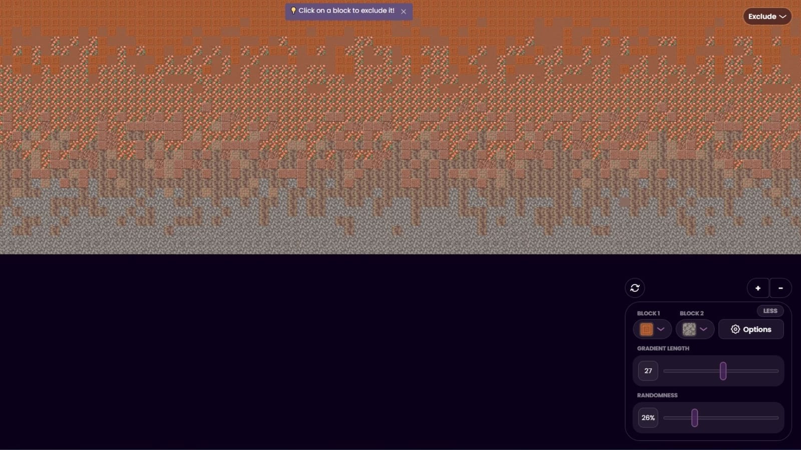 How to use Minecraft gradient generator