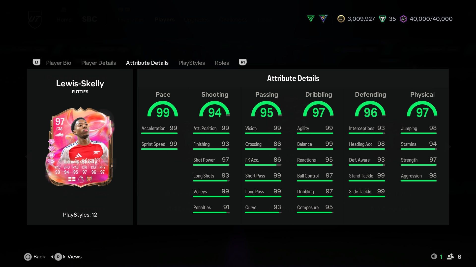 The stats (Image via EA Sports)