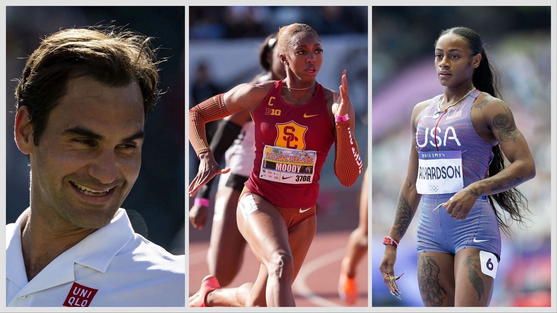 Roger Federer, Samirah Moody and Sha
