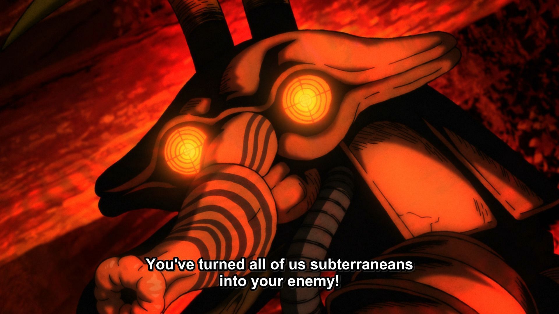 Naki Kito revealed as a subterranean alien (Image via Science SARU)