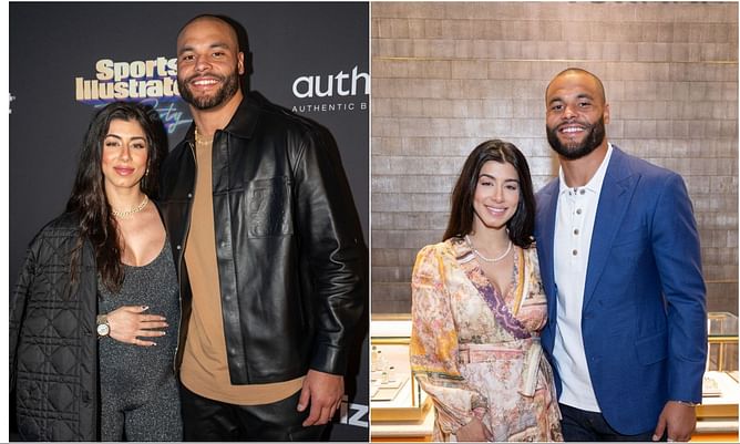 Dak Prescott's fiancee Sarah twins in white attire with 3x Pro Bowl QB for family visit to Cowboys camp [PICS]