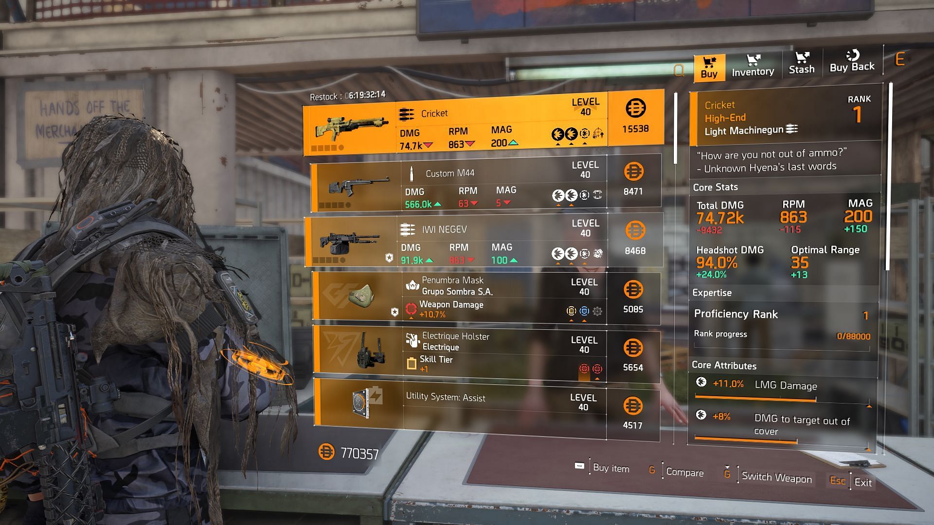 The Division 2 vendor at the Campus (Image via Sportskeeda Gaming || Ubisoft)
