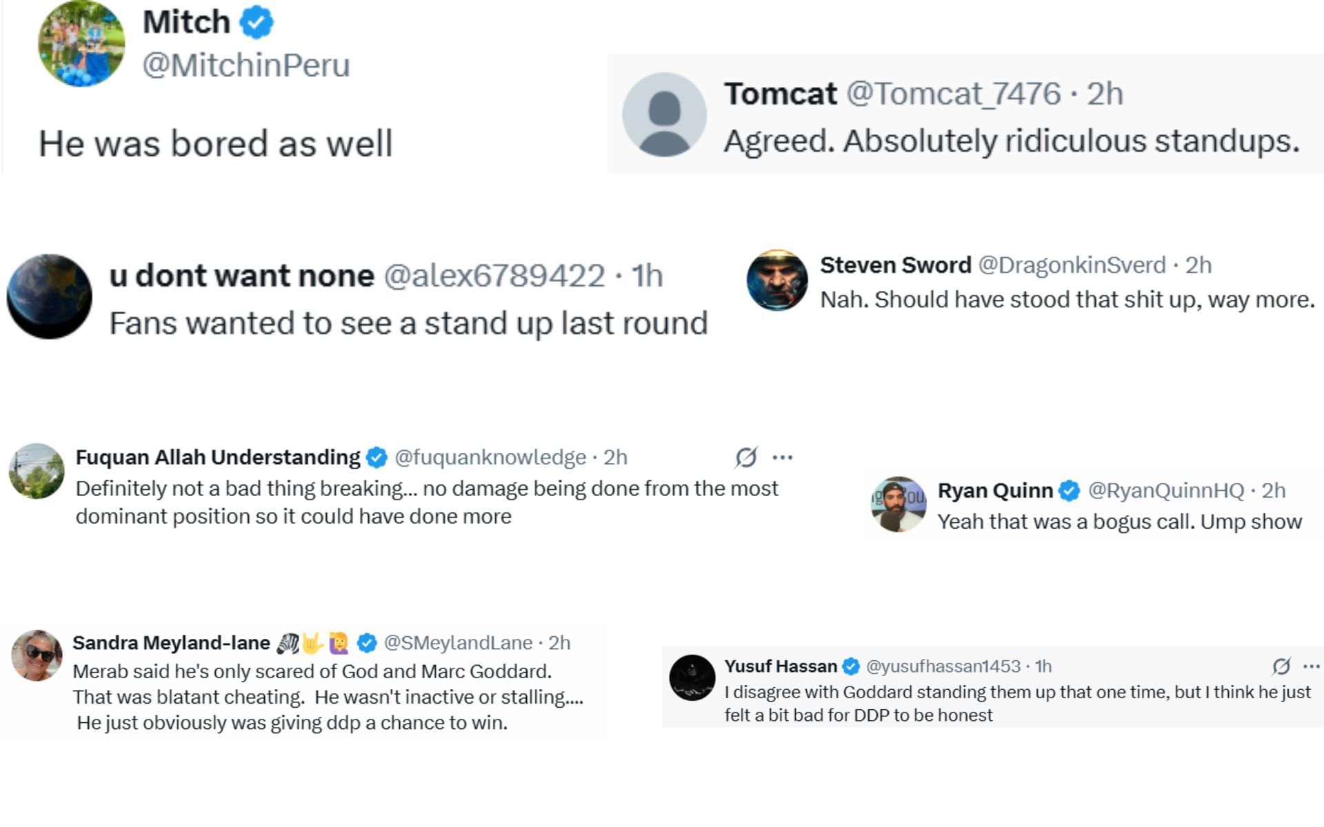 Fan reactions [Screenshots courtesy: @TruthfulUfcFan on X]