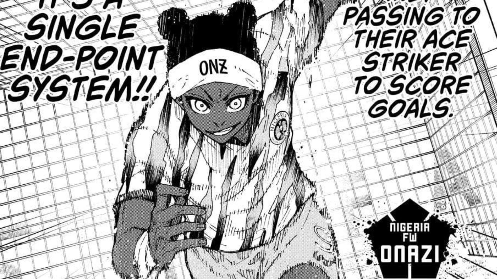 Onazi as seen in the Blue Lock manga (Image via Kodansha)