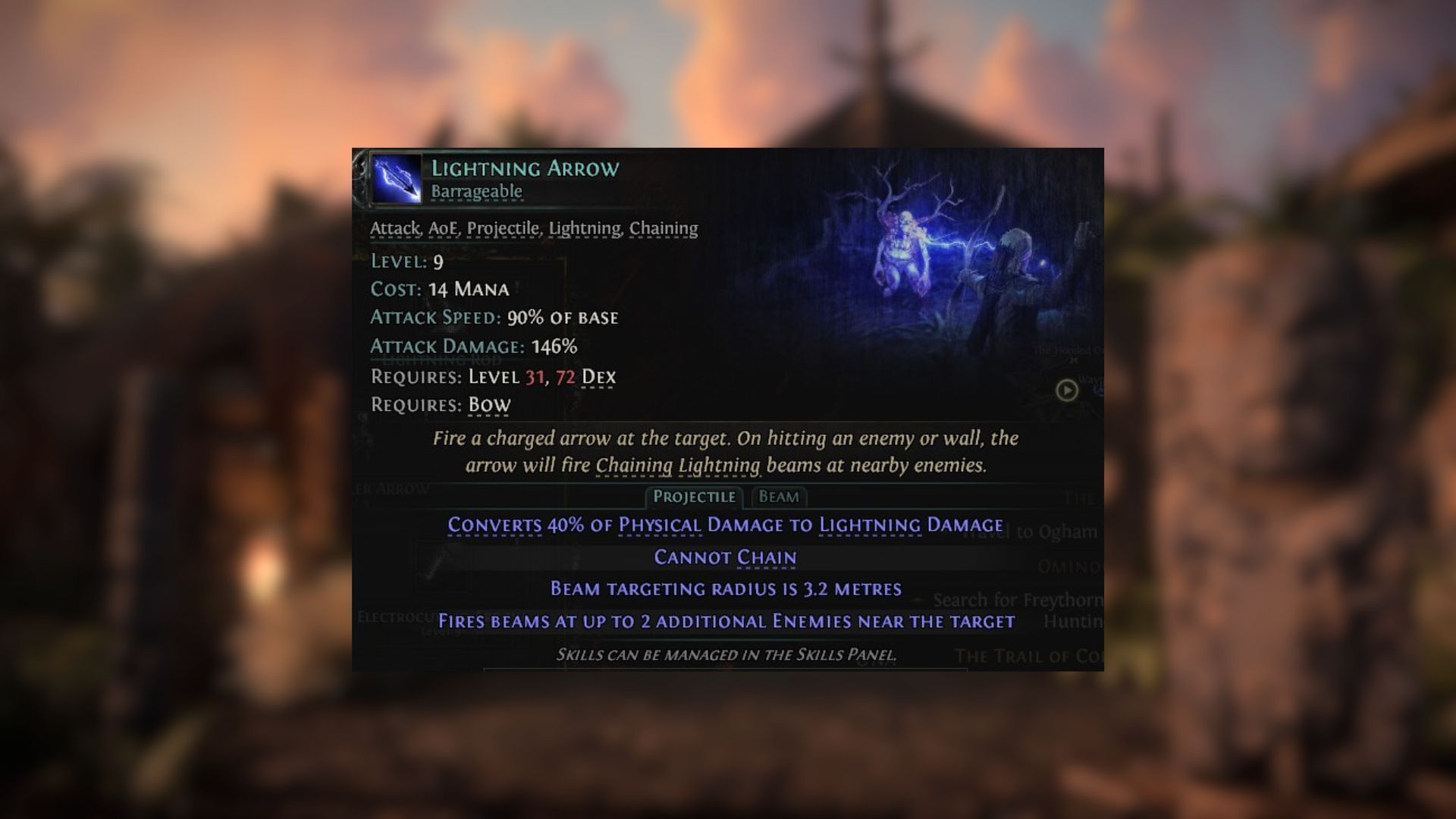 Lightning Arrow (Image via Grinding Gear Games)