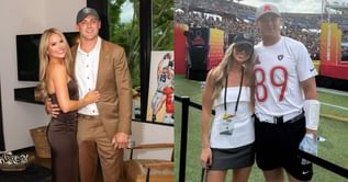 Brock Bowers’ GF Cameron Rose nails date night look in sleek black off-shoulder outfit