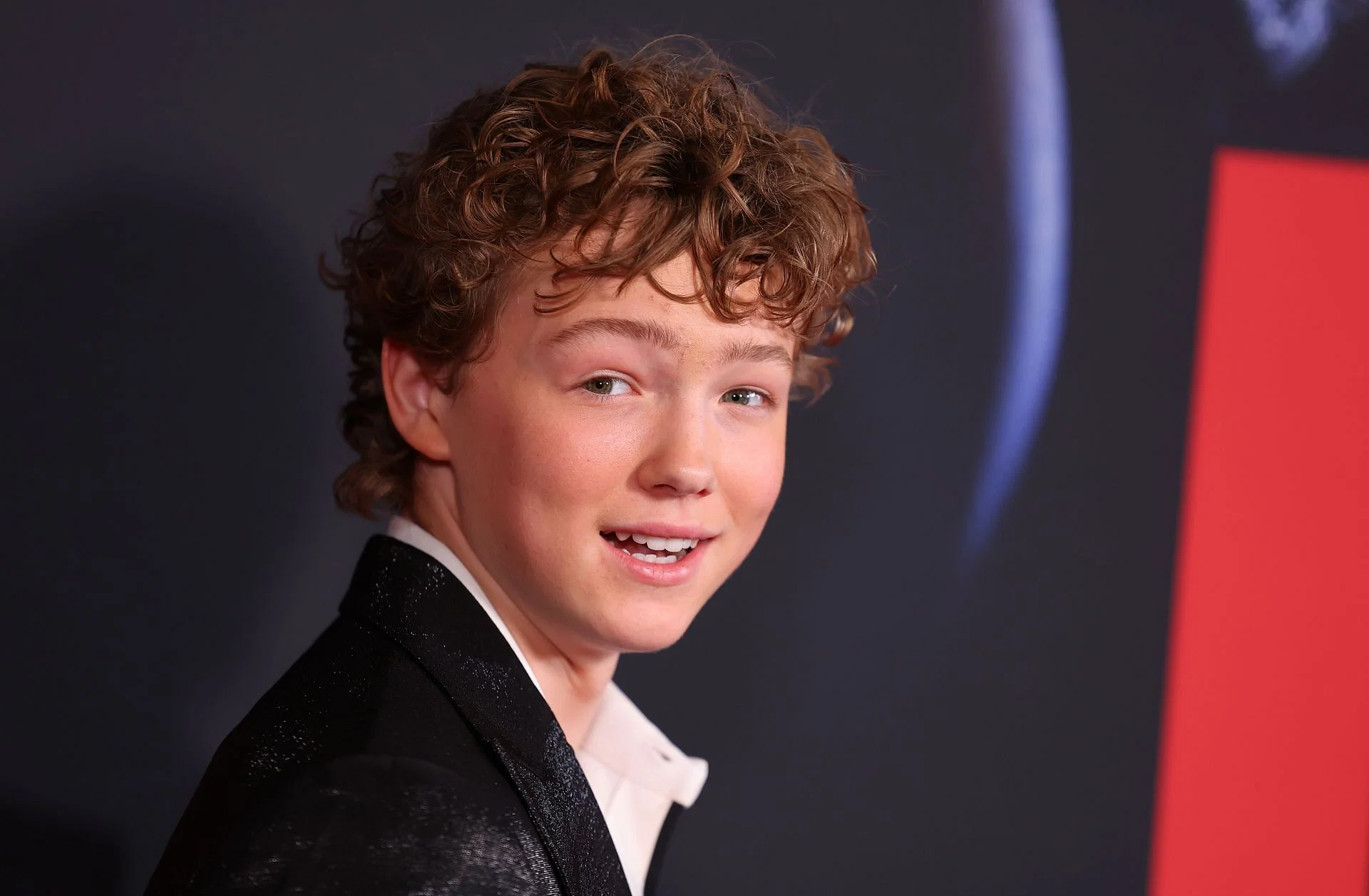 Christian Convery at the movie premiere in Los Angeles (Image via Getty) 