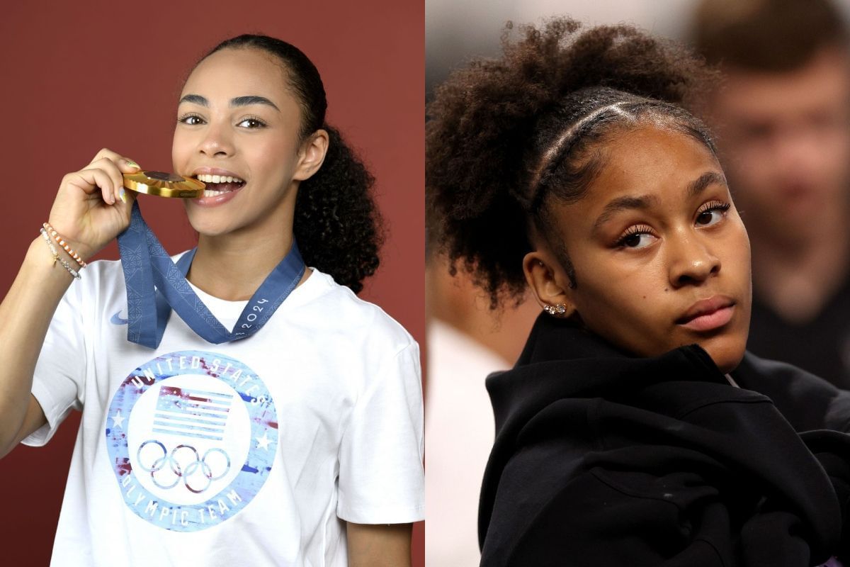 Hezly Rivera and Skye Blakely at the US Gymnastics Championships - Source: Getty