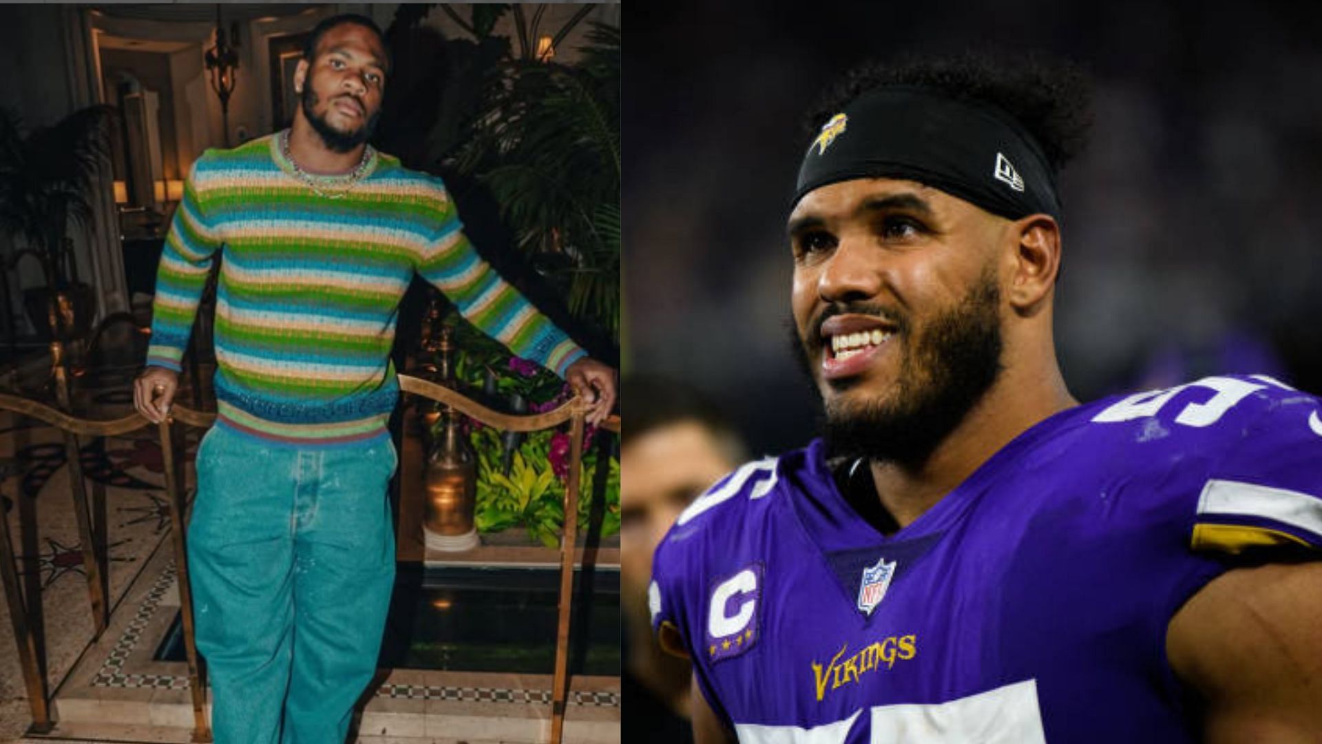 Anthony Barr received well wishes from Micah Parsons. (Photos via Micah Parsons Instagram/Getty Images)