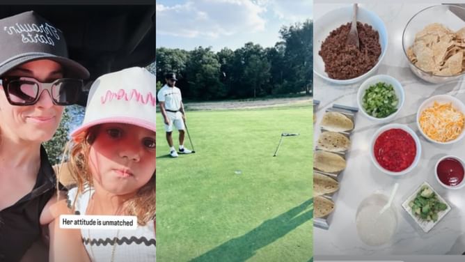 Rangers' Vincent Trocheck chefs up tacos in the offseason ahead of family's golfing day out
