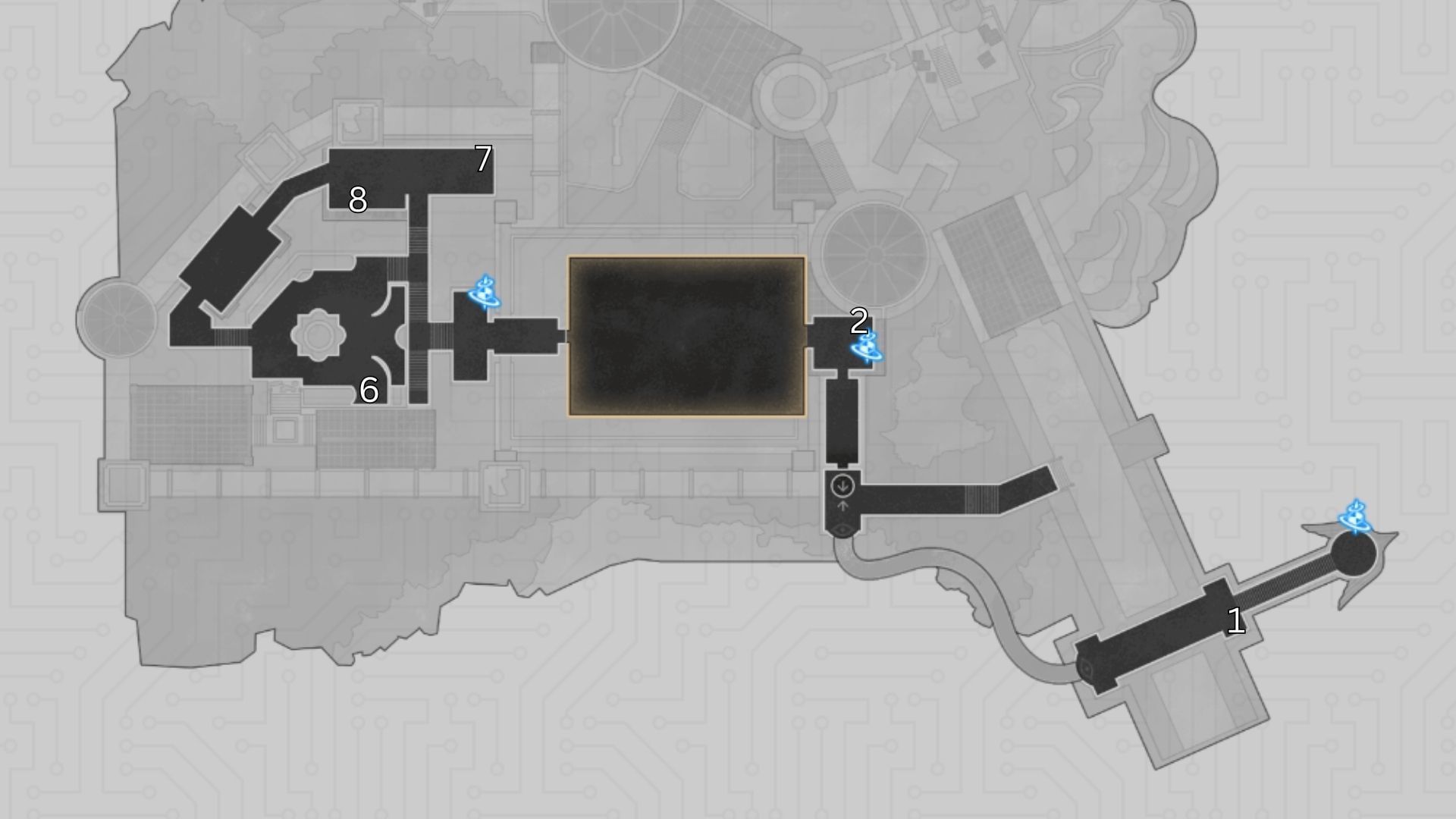 Warbling Shores Styxia F1 treasure chest locations in Honkai Star Rail (Image via HoYoverse)