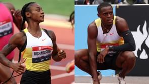 Controversial airport video of Sha'Carri Richardson shoving boyfriend Christian Coleman circulates online