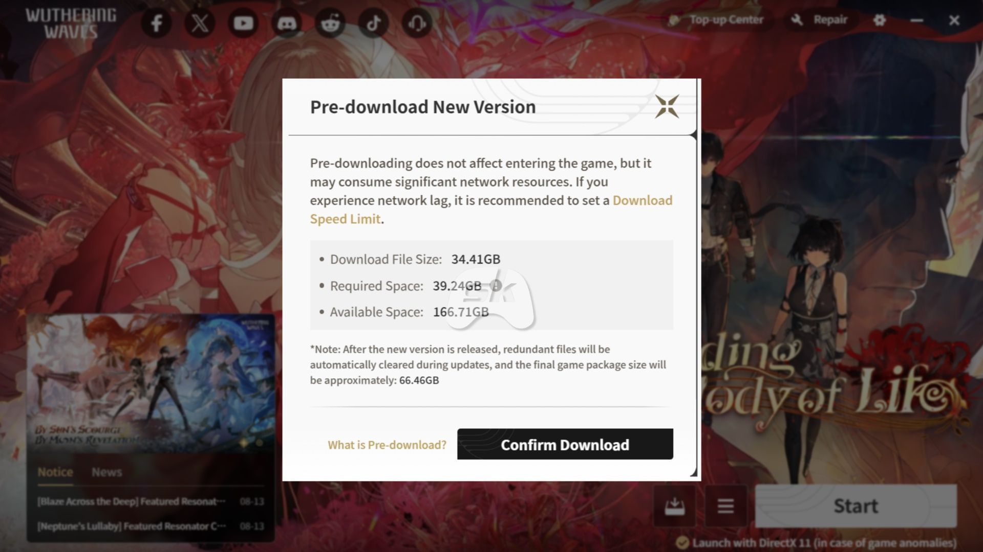 Preload screen (Image via SK Gaming, Kuro Games)