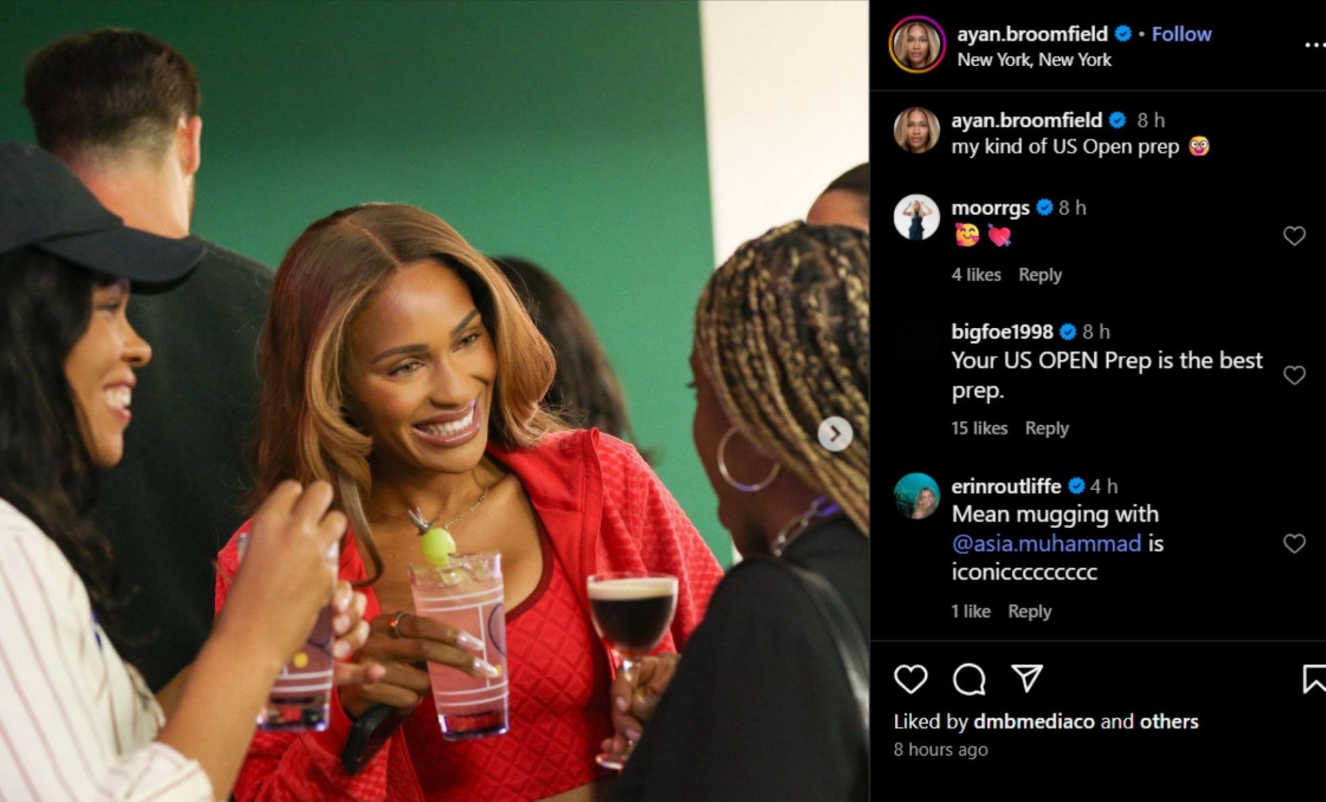 Tiafoe and Riddle reacted to Broomfield&#039;s post; Instagram - @ayan.broomfield