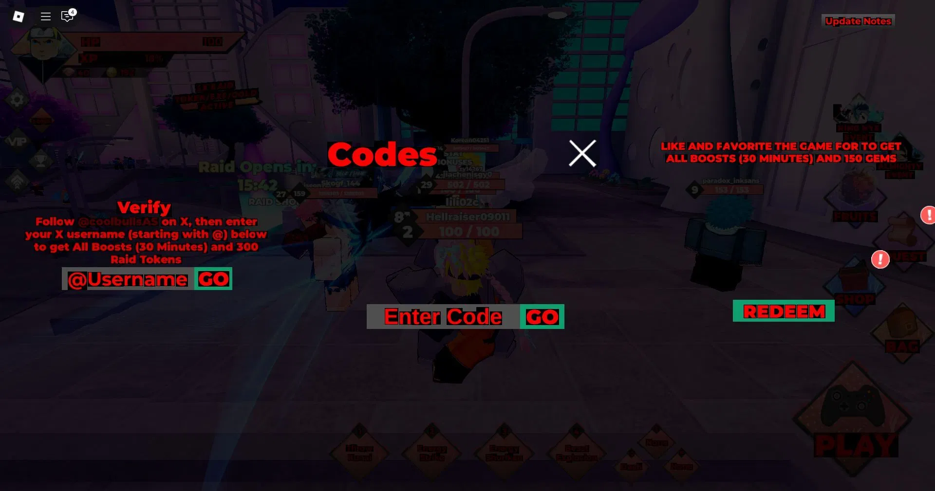Redeem the code here (Image via Roblox)