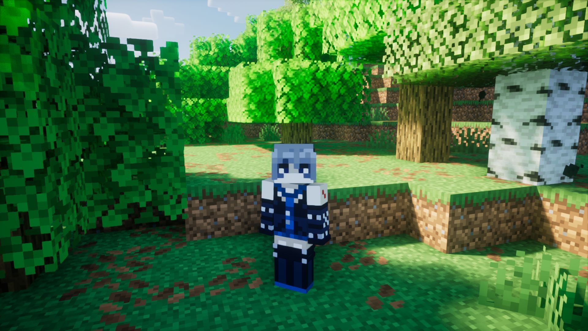 The striking shades easily make this one of the best Minecraft Hatsune Miku skins to sport in the game (Image via Sportskeeda Gaming || Mojang Studios)