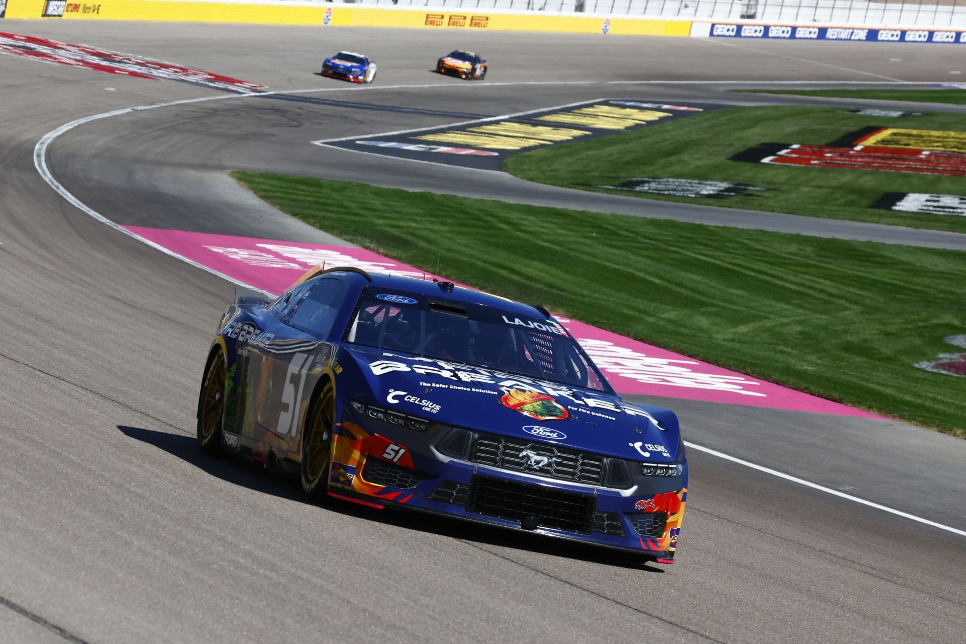 Corey LaJoie (#51 Rick Ware Racing Mighty Fire Breaker Ford) during the South Point 400 NASCAR Cup Series playoff race on October, 20, 2024 - Source: Getty
