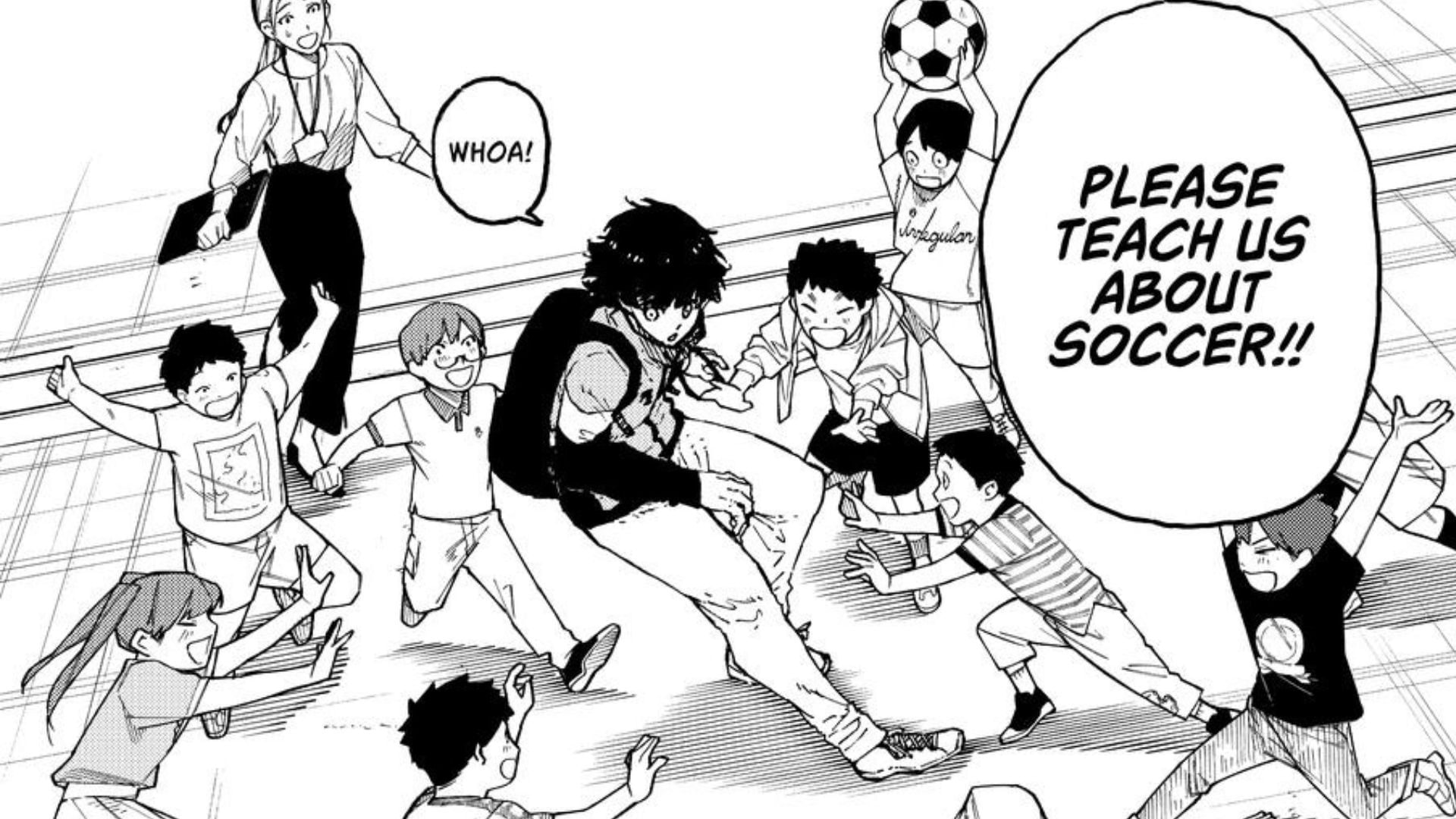 Meguru Bachira as seen in the manga (Image via Kodansha)